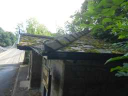 View of top of Toll House at NW end of Whorlton Bridge taken from right side May 2016